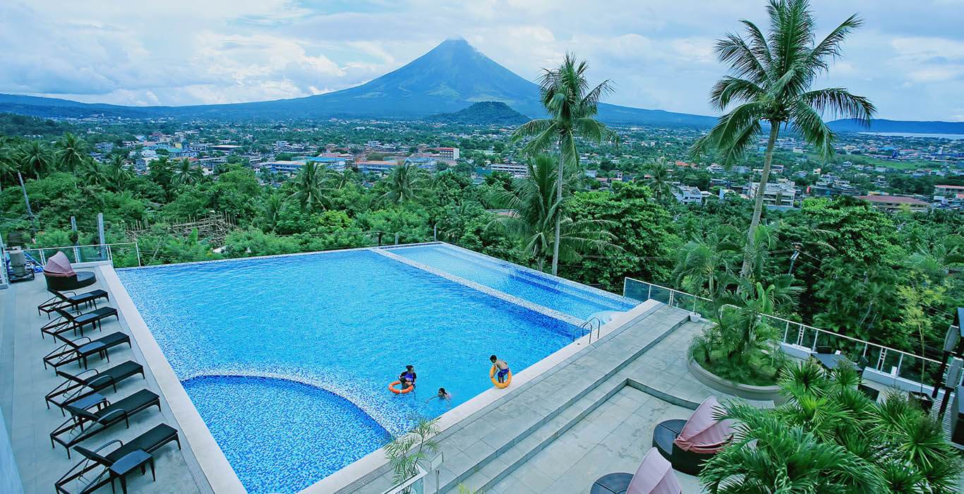 Poolside at The Oriental Legazpi in Legazpi, Albay, Philippines